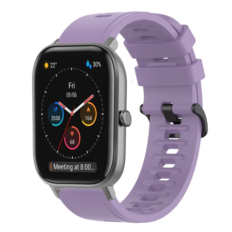 20mm Solid Color Soft Silicone Watch Band, For Amazfit GTS, For Amazfit GTR 42mm
