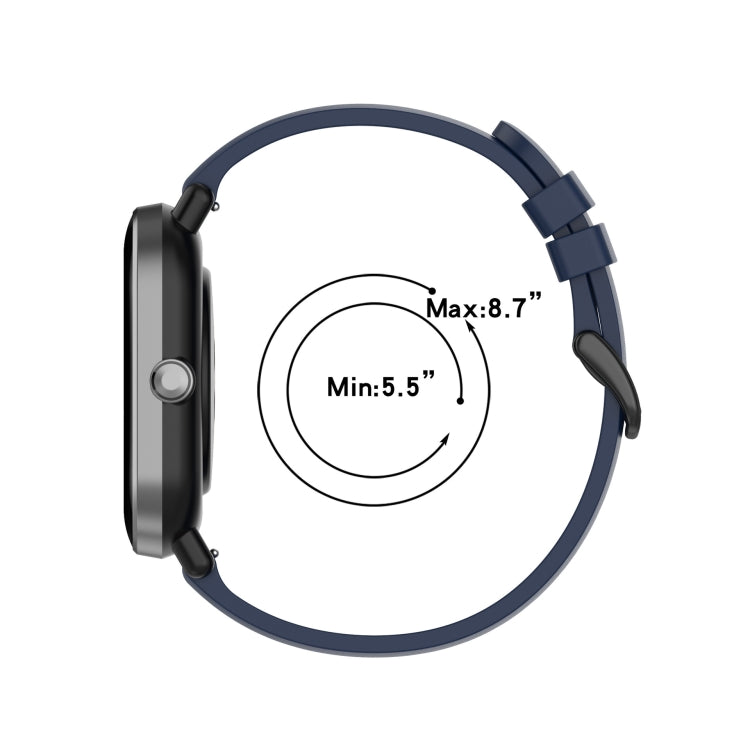 20mm Solid Color Soft Silicone Watch Band, For Amazfit GTS, For Amazfit GTR 42mm