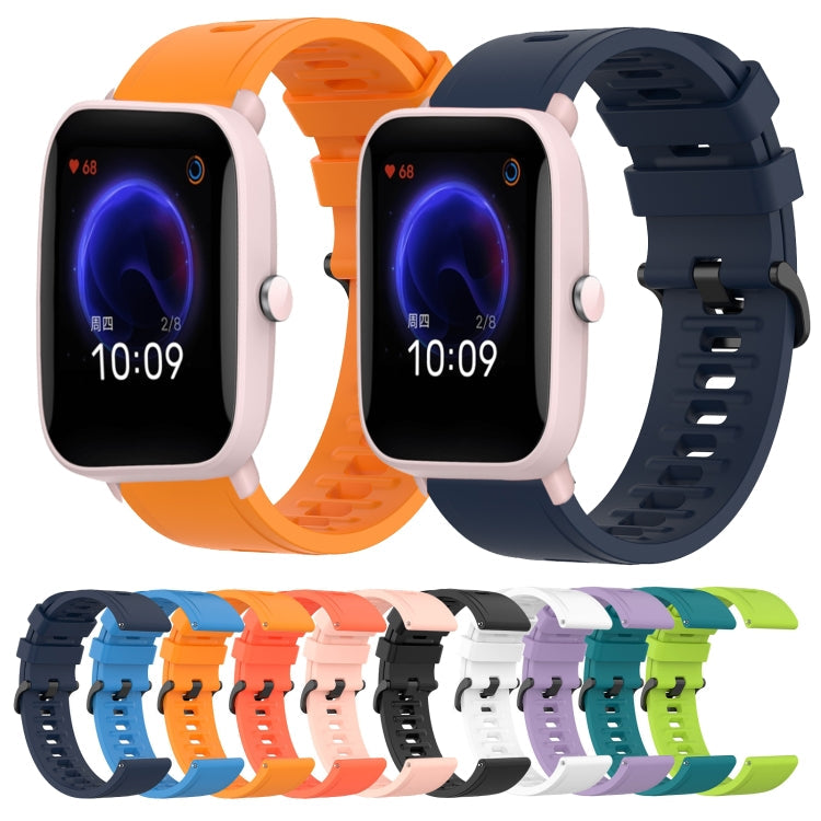 20mm Solid Color Soft Silicone Watch Band, For Amazfit Pop Pro, For Amazfit Pop