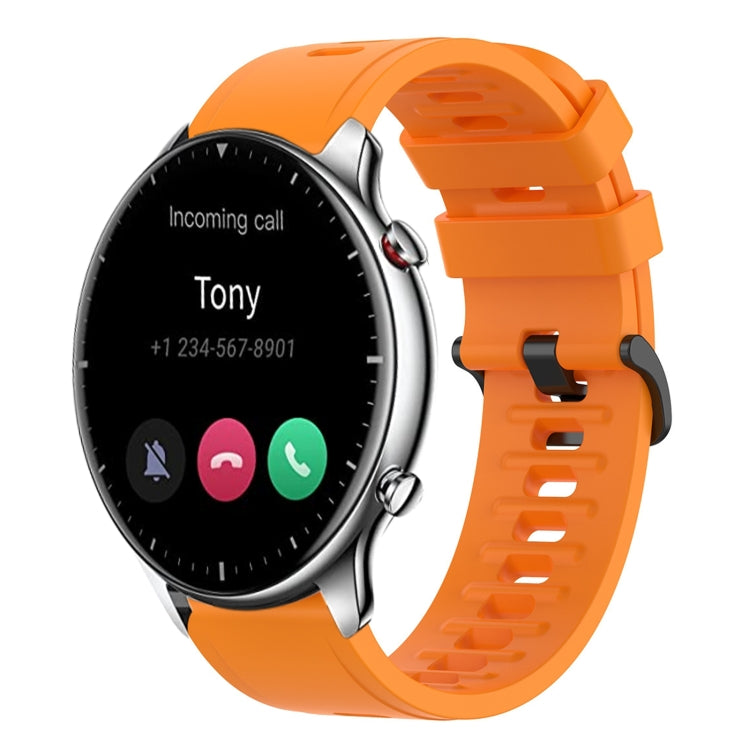 22mm Solid Color Soft Silicone Watch Band, For Amazfit GTR 2e, For Amazfit GTR 2
