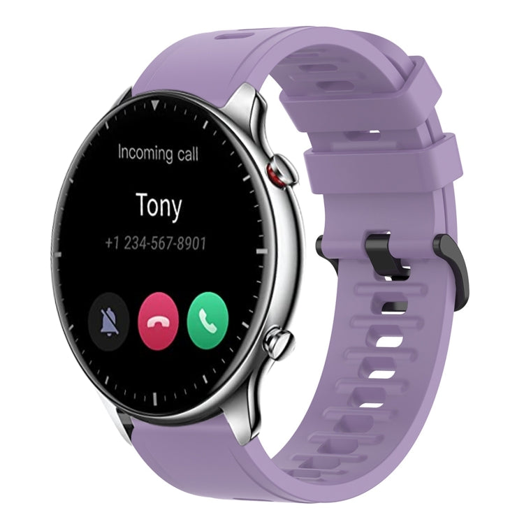 22mm Solid Color Soft Silicone Watch Band, For Amazfit GTR 2e, For Amazfit GTR 2