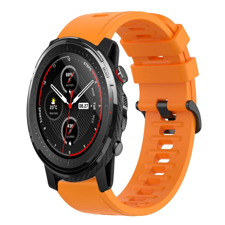 22mm Solid Color Soft Silicone Watch Band, For Amazfit 3, For Amazfit GTR 47mm