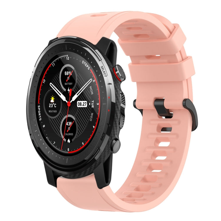 22mm Solid Color Soft Silicone Watch Band, For Amazfit 3, For Amazfit GTR 47mm