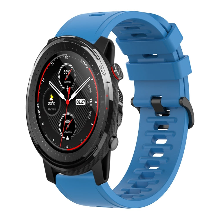 22mm Solid Color Soft Silicone Watch Band, For Amazfit 3, For Amazfit GTR 47mm