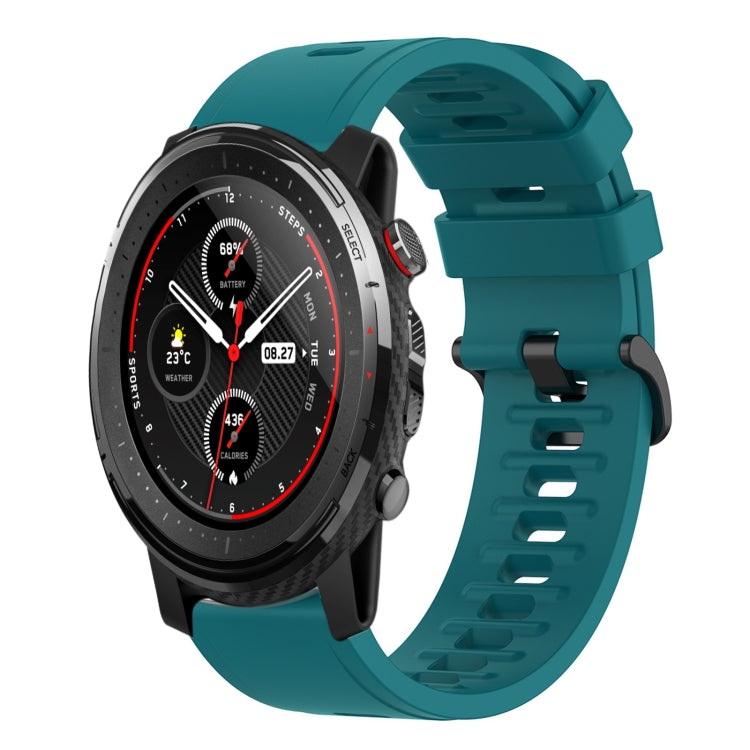 22mm Solid Color Soft Silicone Watch Band, For Amazfit 3, For Amazfit GTR 47mm