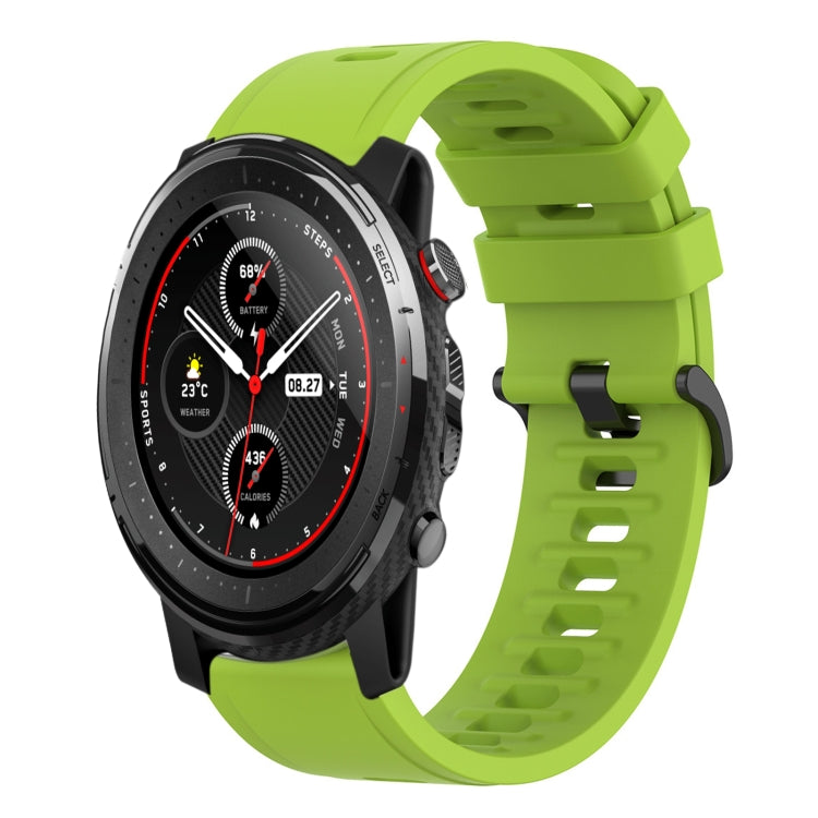 22mm Solid Color Soft Silicone Watch Band, For Amazfit 3, For Amazfit GTR 47mm