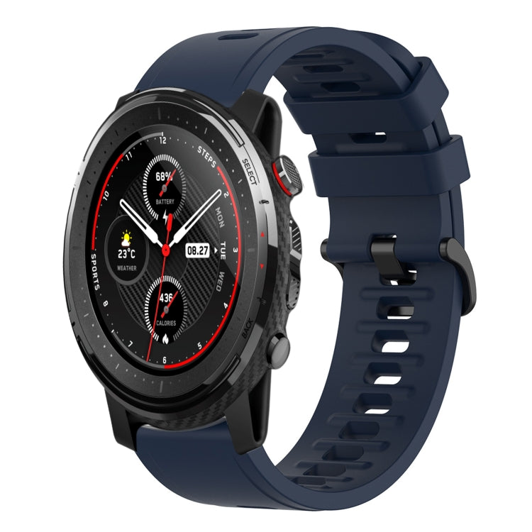 22mm Solid Color Soft Silicone Watch Band, For Amazfit 3, For Amazfit GTR 47mm
