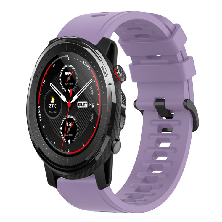 22mm Solid Color Soft Silicone Watch Band, For Amazfit 3, For Amazfit GTR 47mm