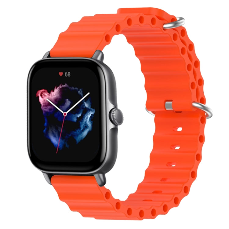 20mm Ocean Style Silicone Solid Color Watch Band, For Amazfit GTS 3, For Amazfit GTS 2E