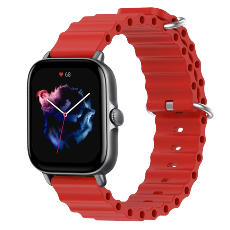 20mm Ocean Style Silicone Solid Color Watch Band, For Amazfit GTS 3, For Amazfit GTS 2E