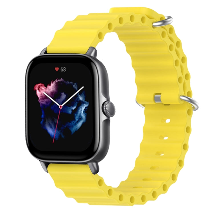 20mm Ocean Style Silicone Solid Color Watch Band, For Amazfit GTS 3, For Amazfit GTS 2E