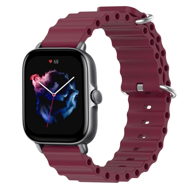 20mm Ocean Style Silicone Solid Color Watch Band, For Amazfit GTS 3, For Amazfit GTS 2E