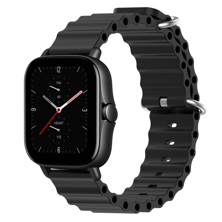 20mm Ocean Style Silicone Solid Color Watch Band, For Amazfit GTS 3, For Amazfit GTS 2E