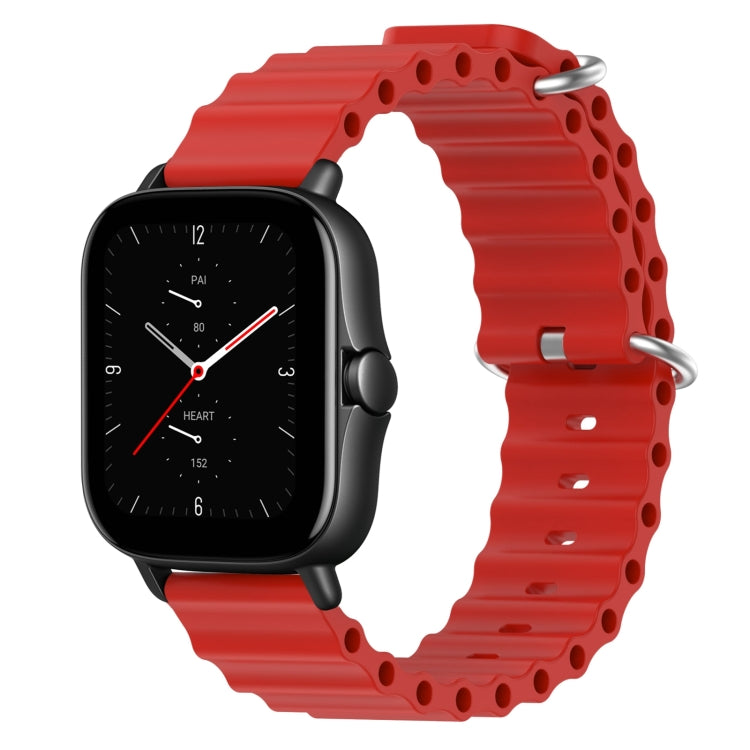 20mm Ocean Style Silicone Solid Color Watch Band, For Amazfit GTS 3, For Amazfit GTS 2E