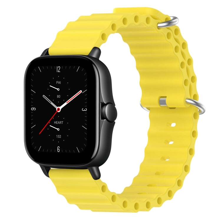 20mm Ocean Style Silicone Solid Color Watch Band, For Amazfit GTS 3, For Amazfit GTS 2E