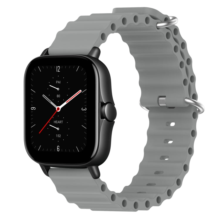 20mm Ocean Style Silicone Solid Color Watch Band, For Amazfit GTS 3, For Amazfit GTS 2E
