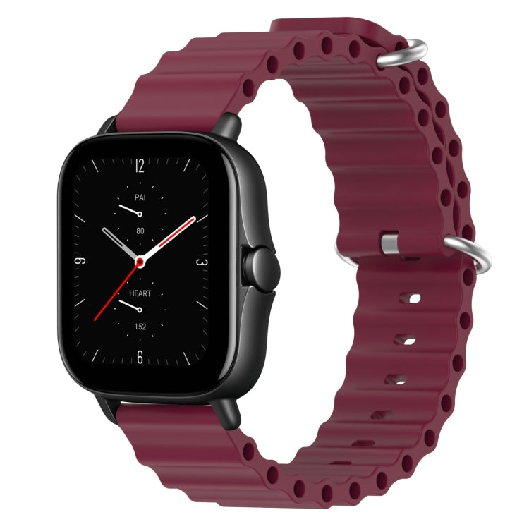 20mm Ocean Style Silicone Solid Color Watch Band, For Amazfit GTS 3, For Amazfit GTS 2E