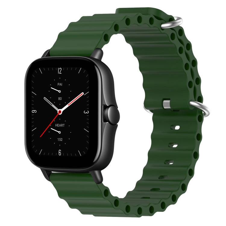 20mm Ocean Style Silicone Solid Color Watch Band, For Amazfit GTS 3, For Amazfit GTS 2E