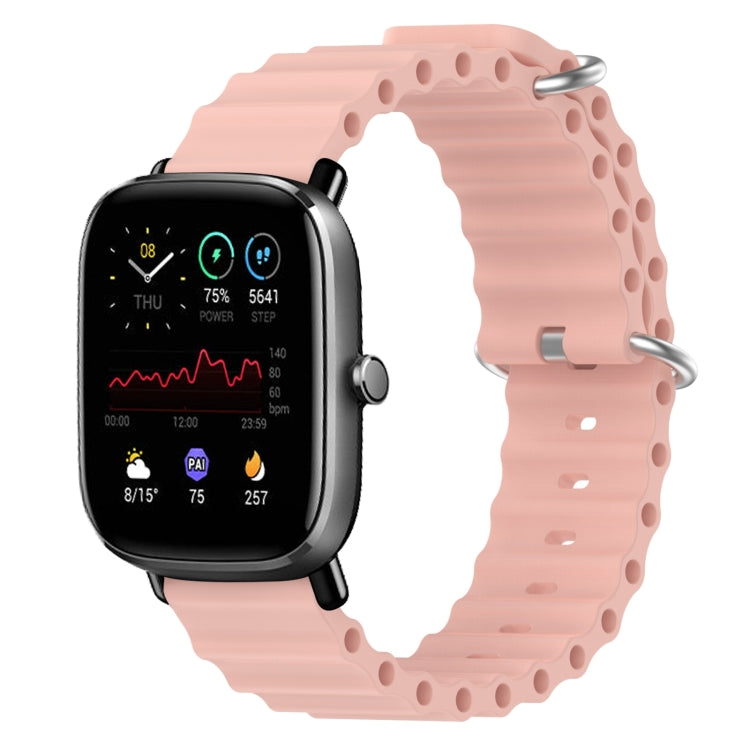 20mm Ocean Style Silicone Solid Color Watch Band, For Amazfit GTS 2 Mini, For Amazfit GTS 2