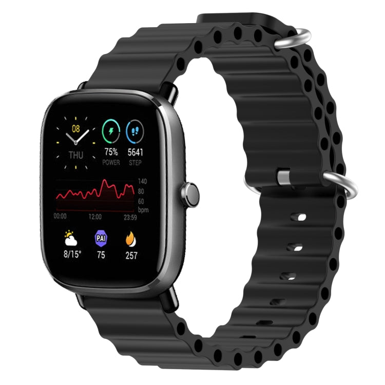 20mm Ocean Style Silicone Solid Color Watch Band, For Amazfit GTS 2 Mini, For Amazfit GTS 2