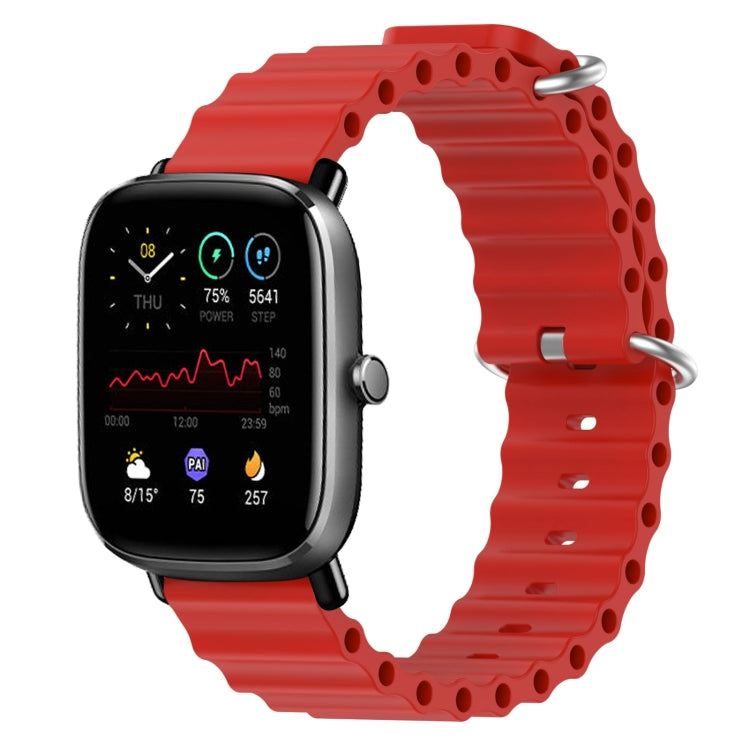 20mm Ocean Style Silicone Solid Color Watch Band, For Amazfit GTS 2 Mini, For Amazfit GTS 2