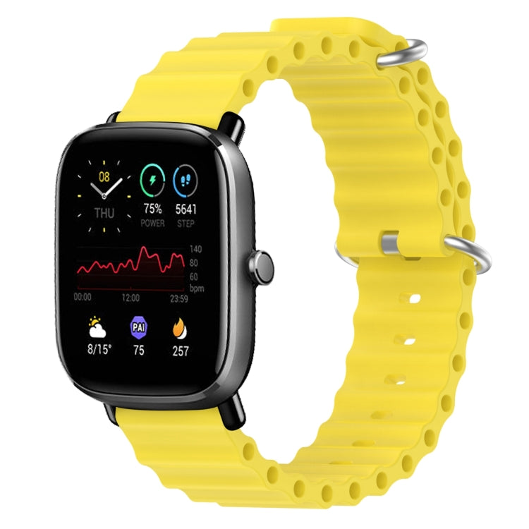 20mm Ocean Style Silicone Solid Color Watch Band, For Amazfit GTS 2 Mini, For Amazfit GTS 2