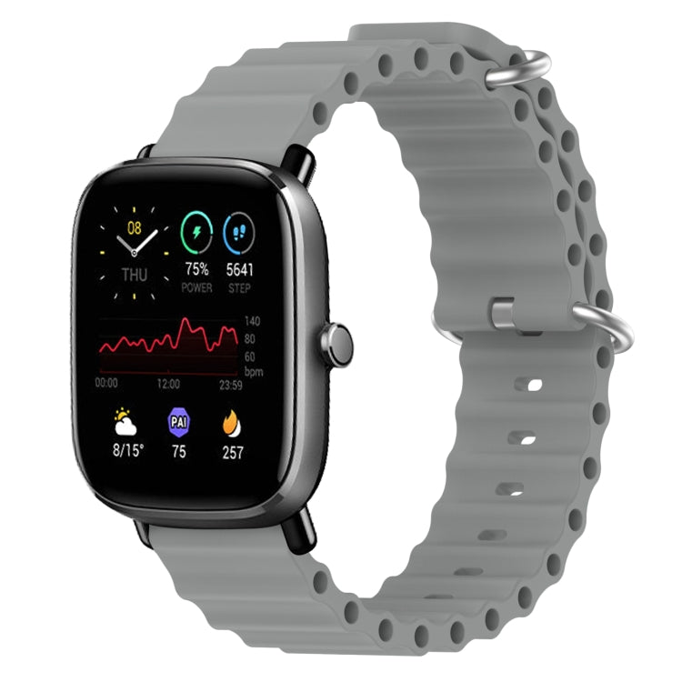 20mm Ocean Style Silicone Solid Color Watch Band, For Amazfit GTS 2 Mini, For Amazfit GTS 2