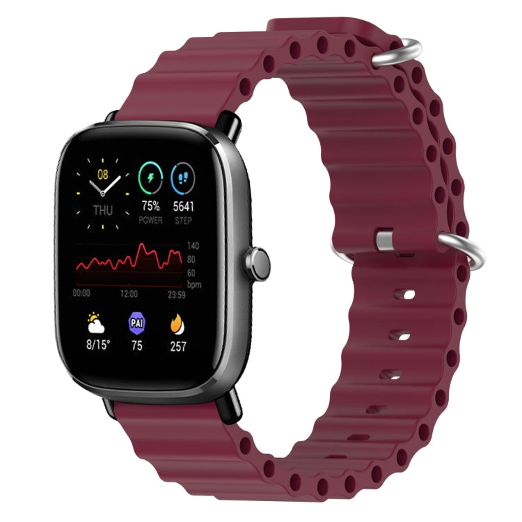 20mm Ocean Style Silicone Solid Color Watch Band, For Amazfit GTS 2 Mini, For Amazfit GTS 2