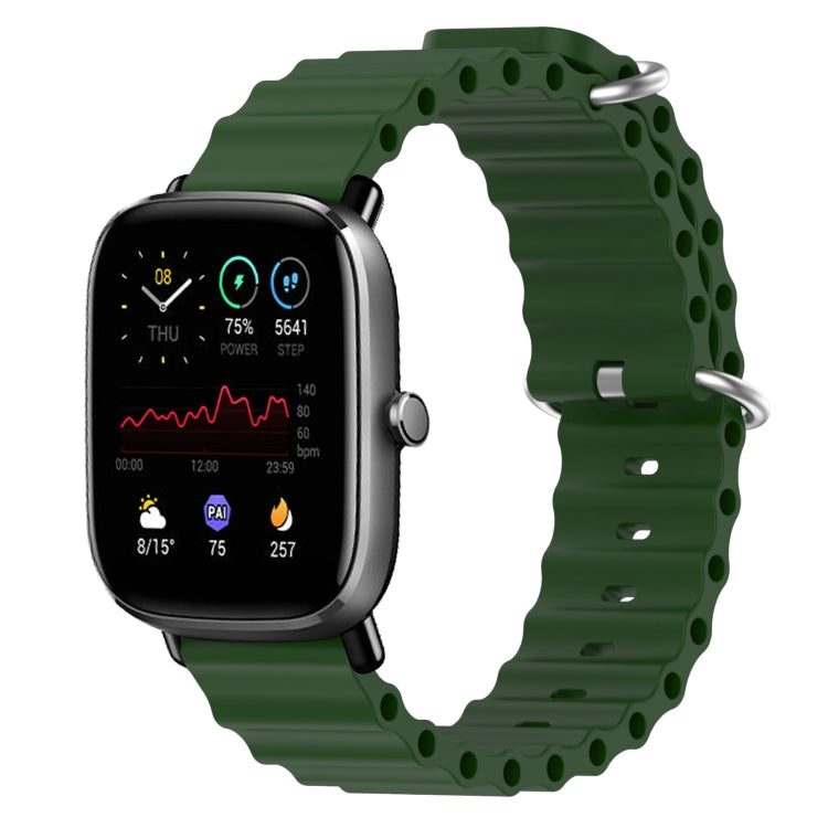 20mm Ocean Style Silicone Solid Color Watch Band, For Amazfit GTS 2 Mini, For Amazfit GTS 2
