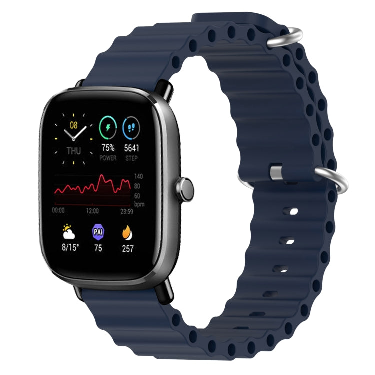 20mm Ocean Style Silicone Solid Color Watch Band, For Amazfit GTS 2 Mini, For Amazfit GTS 2