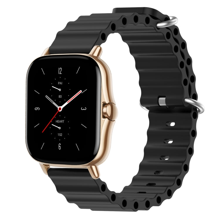 20mm Ocean Style Silicone Solid Color Watch Band, For Amazfit GTS 2 Mini, For Amazfit GTS 2