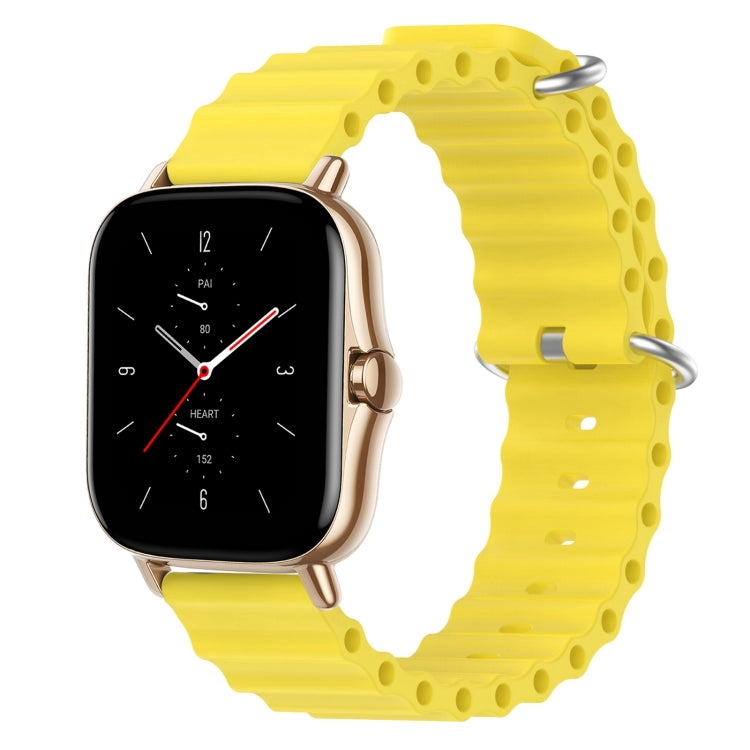 20mm Ocean Style Silicone Solid Color Watch Band, For Amazfit GTS 2 Mini, For Amazfit GTS 2