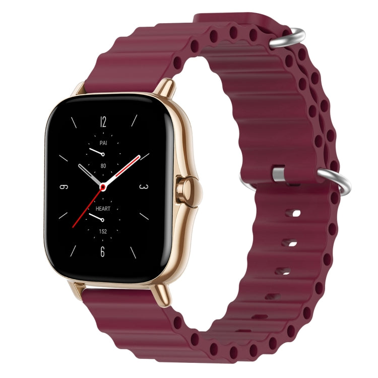 20mm Ocean Style Silicone Solid Color Watch Band, For Amazfit GTS 2 Mini, For Amazfit GTS 2