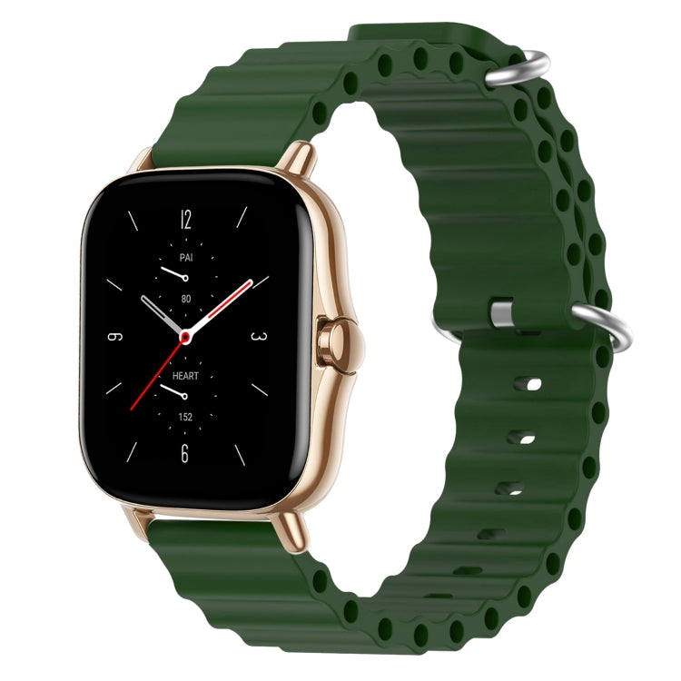 20mm Ocean Style Silicone Solid Color Watch Band, For Amazfit GTS 2 Mini, For Amazfit GTS 2