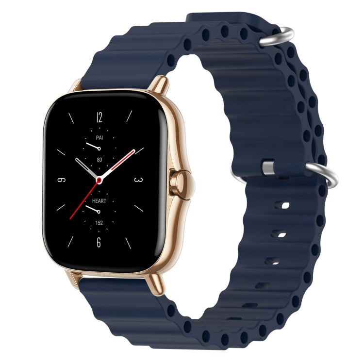 20mm Ocean Style Silicone Solid Color Watch Band, For Amazfit GTS 2 Mini, For Amazfit GTS 2