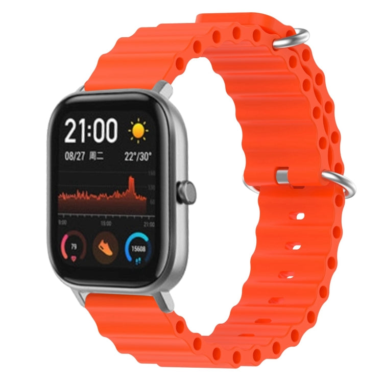 20mm Ocean Style Silicone Solid Color Watch Band, For Amazfit GTS, For Amazfit GTR 42mm
