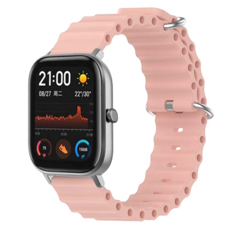 20mm Ocean Style Silicone Solid Color Watch Band, For Amazfit GTS, For Amazfit GTR 42mm