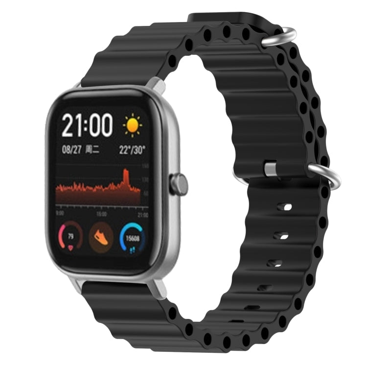 20mm Ocean Style Silicone Solid Color Watch Band, For Amazfit GTS, For Amazfit GTR 42mm