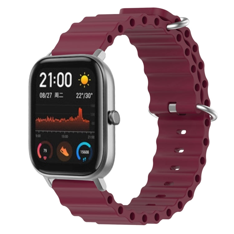 20mm Ocean Style Silicone Solid Color Watch Band, For Amazfit GTS, For Amazfit GTR 42mm