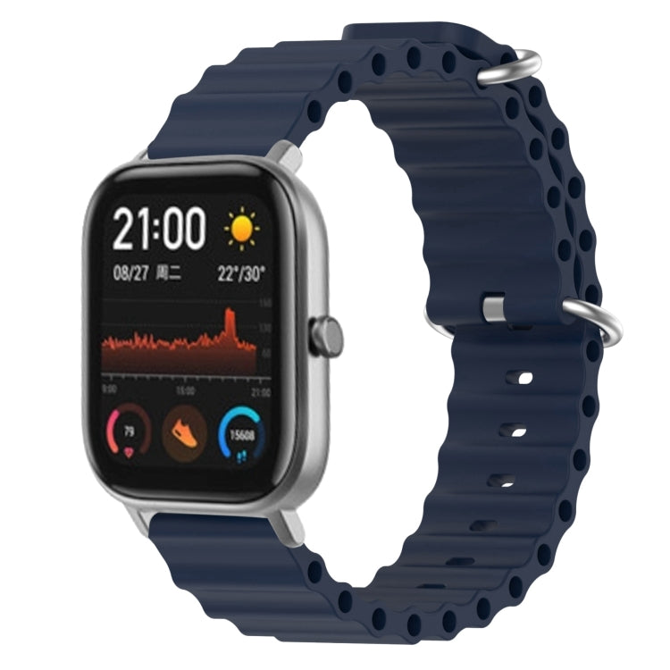 20mm Ocean Style Silicone Solid Color Watch Band, For Amazfit GTS, For Amazfit GTR 42mm