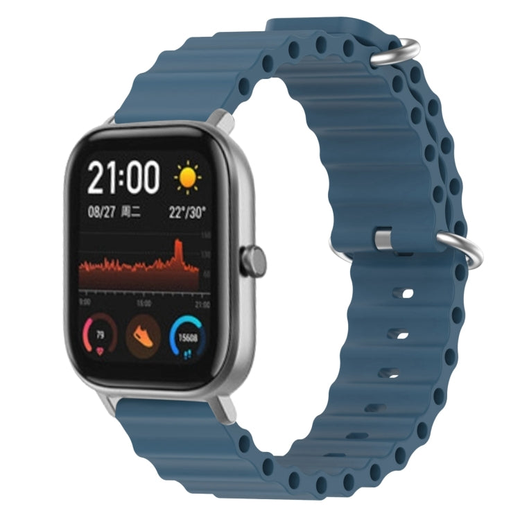 20mm Ocean Style Silicone Solid Color Watch Band, For Amazfit GTS, For Amazfit GTR 42mm