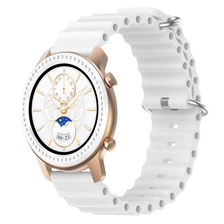 20mm Ocean Style Silicone Solid Color Watch Band, For Amazfit GTS, For Amazfit GTR 42mm