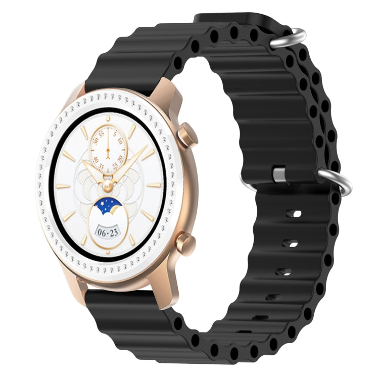 20mm Ocean Style Silicone Solid Color Watch Band, For Amazfit GTS, For Amazfit GTR 42mm