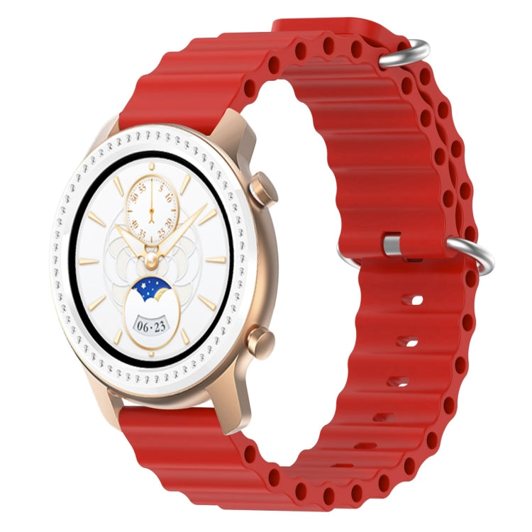 20mm Ocean Style Silicone Solid Color Watch Band, For Amazfit GTS, For Amazfit GTR 42mm