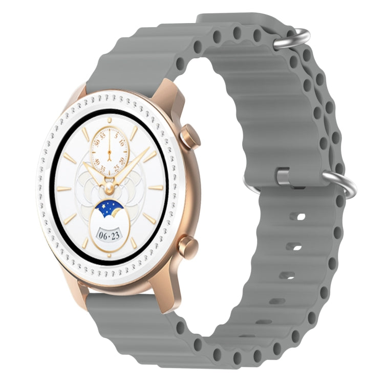 20mm Ocean Style Silicone Solid Color Watch Band, For Amazfit GTS, For Amazfit GTR 42mm