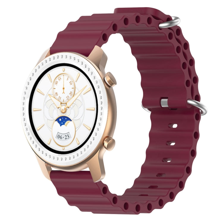 20mm Ocean Style Silicone Solid Color Watch Band, For Amazfit GTS, For Amazfit GTR 42mm