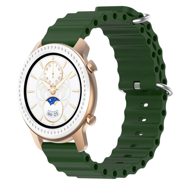 20mm Ocean Style Silicone Solid Color Watch Band, For Amazfit GTS, For Amazfit GTR 42mm