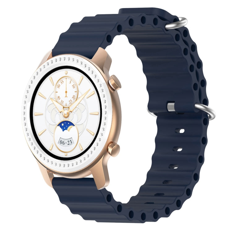 20mm Ocean Style Silicone Solid Color Watch Band, For Amazfit GTS, For Amazfit GTR 42mm