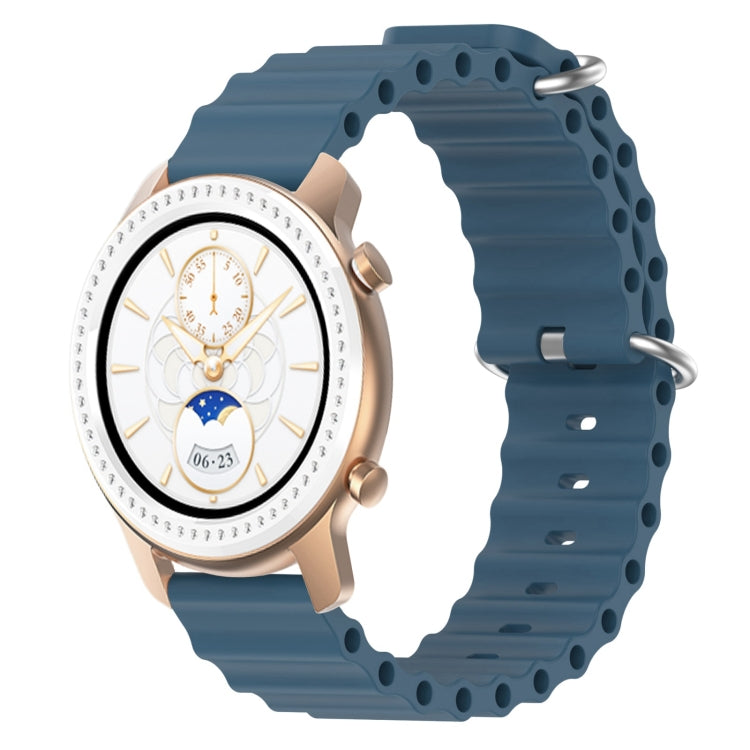 20mm Ocean Style Silicone Solid Color Watch Band, For Amazfit GTS, For Amazfit GTR 42mm