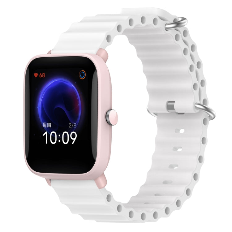 20mm Ocean Style Silicone Solid Color Watch Band, For Amazfit Pop Pro, For Amazfit Pop
